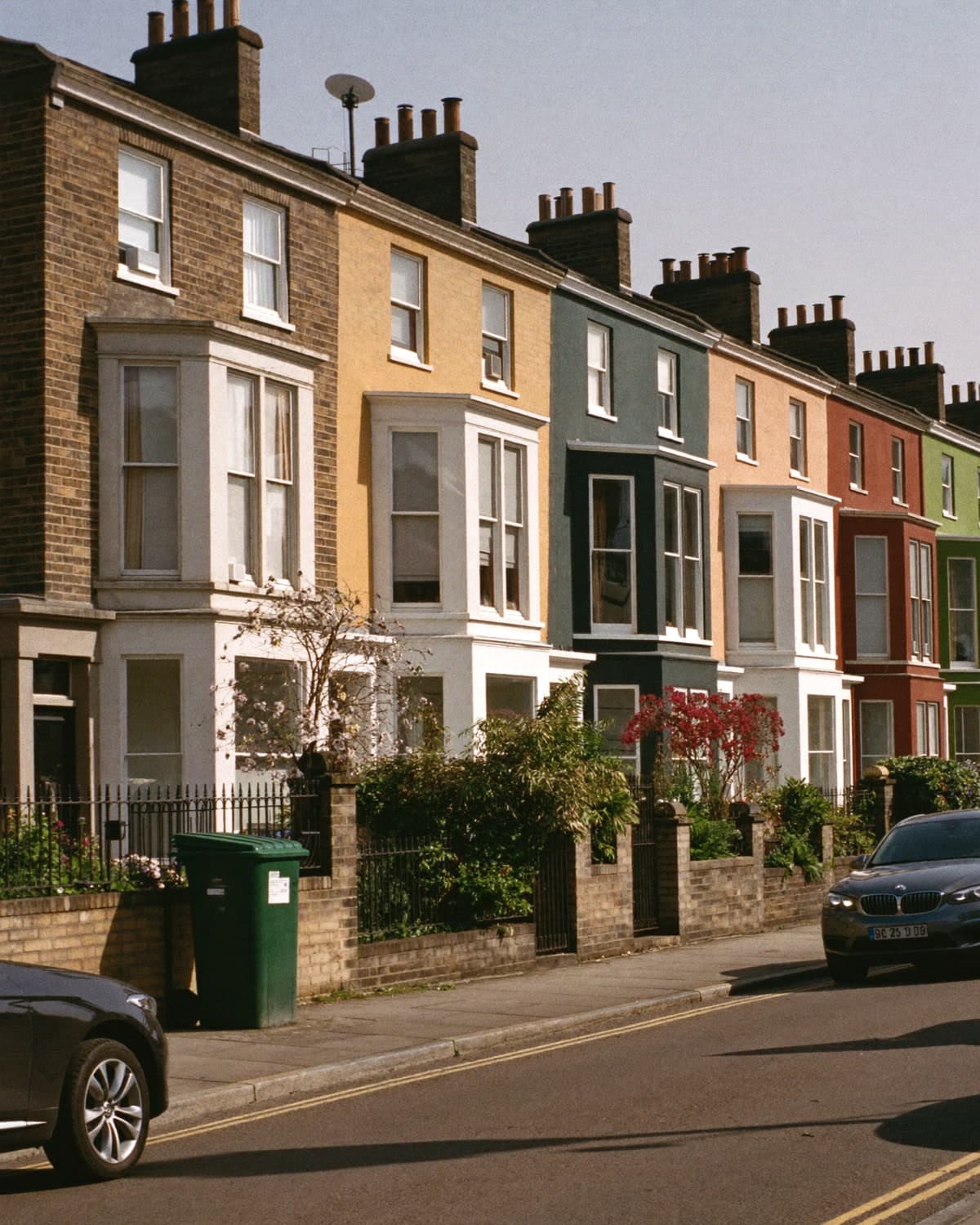 A street of Victorian terraced houses of the kind let privately.